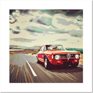 Classic Red Alfa Romeo Posters and Art